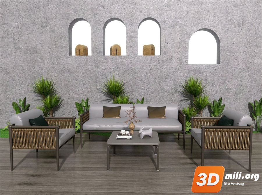 Outdoor Sofa Skp Files